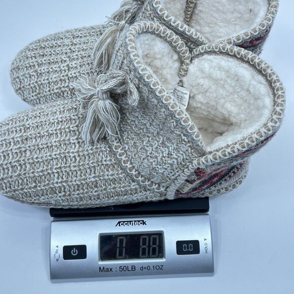 Muklucks A La Mode Slippers Shoes Beige Size Medium 7-8 Women's Knit Aztec - Picture 11 of 11